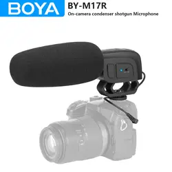 BOYA BY-M17R Condenser On-camera Shotgun Microphone for DSLR Camcorder Streaming Audio Recorders Video Shooting Vlogging Podcast
