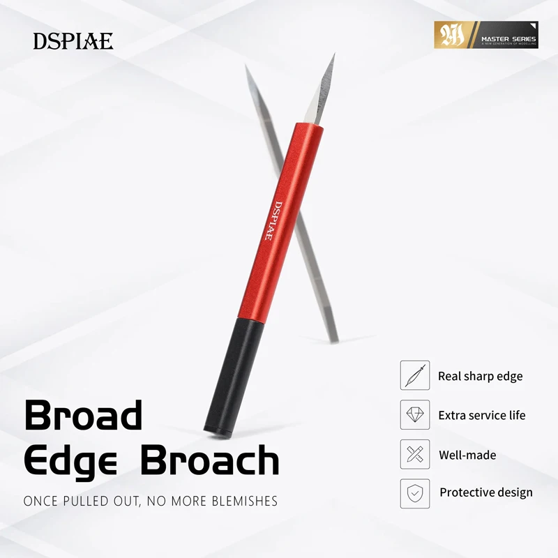 DSPIAE AT-TSA 440 الفولاذ المقاوم للصدأ واسعة الفم دفع سكين AT-TSB سبائك الألومنيوم مقبض مزدوج نهاية متعددة الأغراض نموذج سكين أدوات
