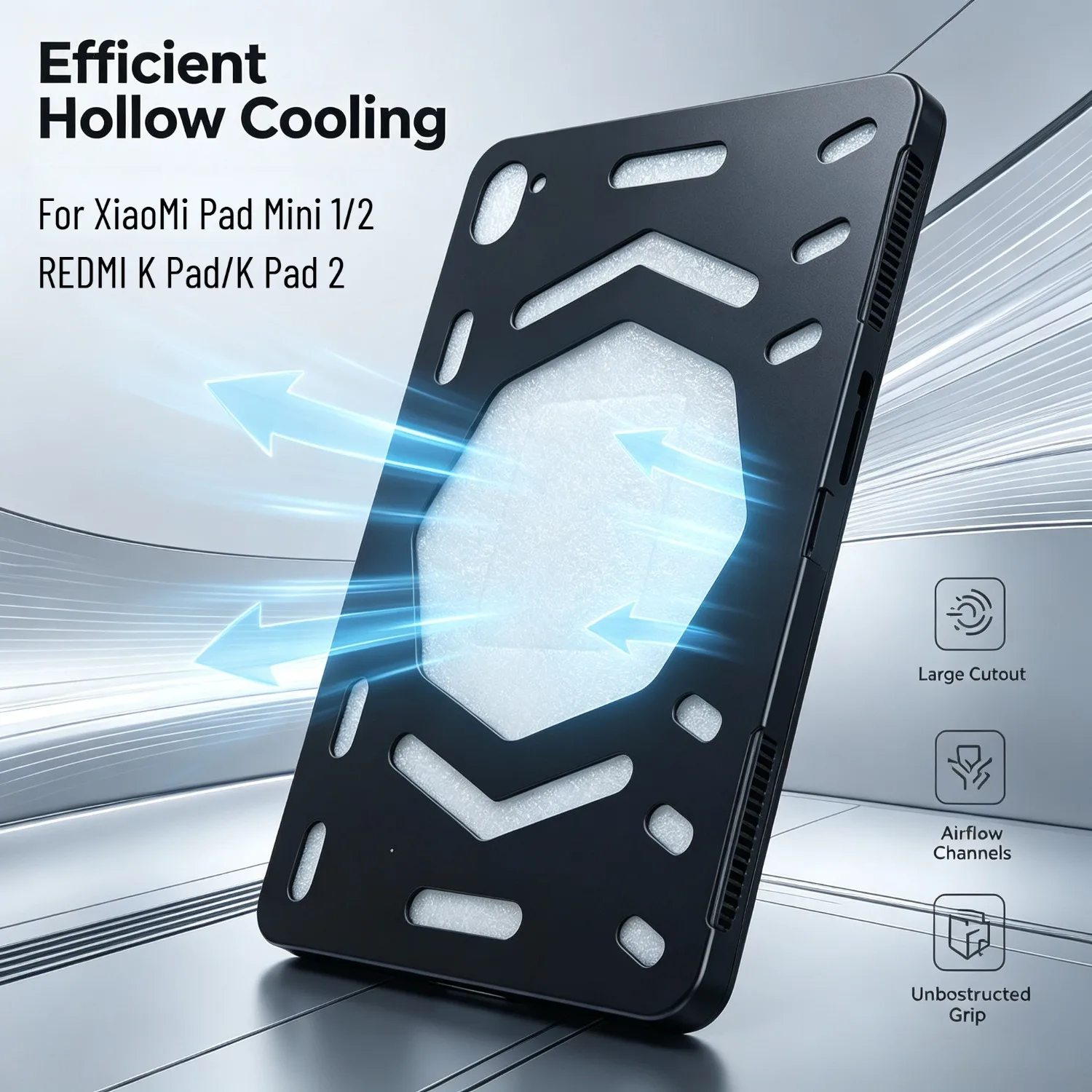 Hollow TPU Cooling Case for Xiaomi Pad Mini 1 / 2 Heat Dissipation Gaming Tablet Cover for Redmi K Pad 2 / K Pad 8.8 Inch Cases