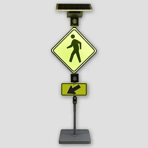 Faro da traffico pedonale lampeggiante rotondo