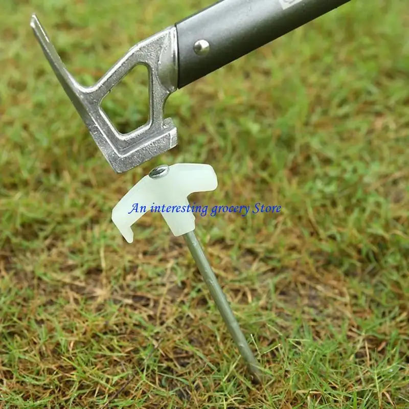 652D 4/8/10Pcs Outdoor Tent Peg Florescent Long Screw Thread Stakes Screw Canopies Stakes for Canopies, Campings, Hikings