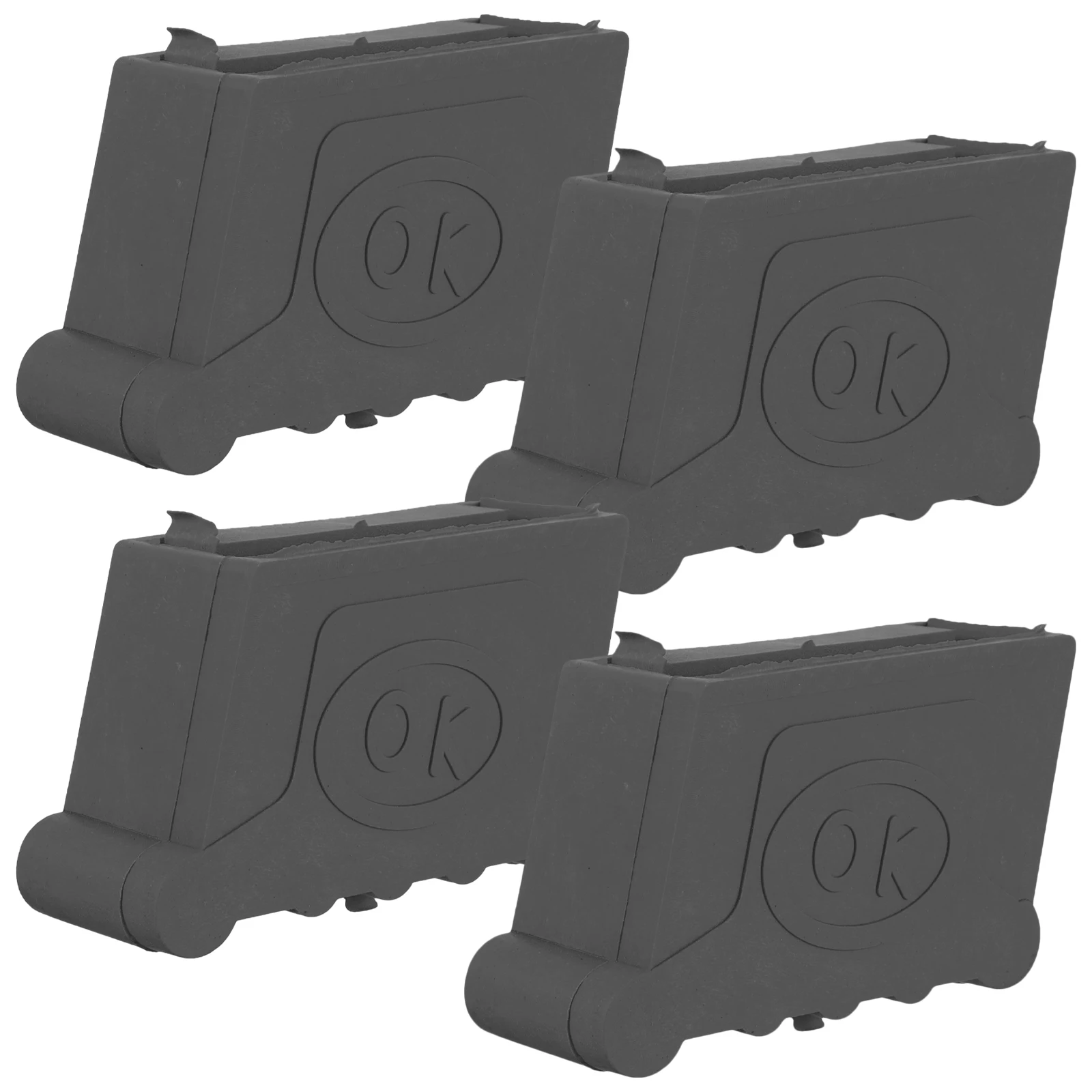 

4pcs Ladder Feet Cover Black Rubber Step Foot Caps Nonslip Protector Replacement Durable Construction Accessories Safety
