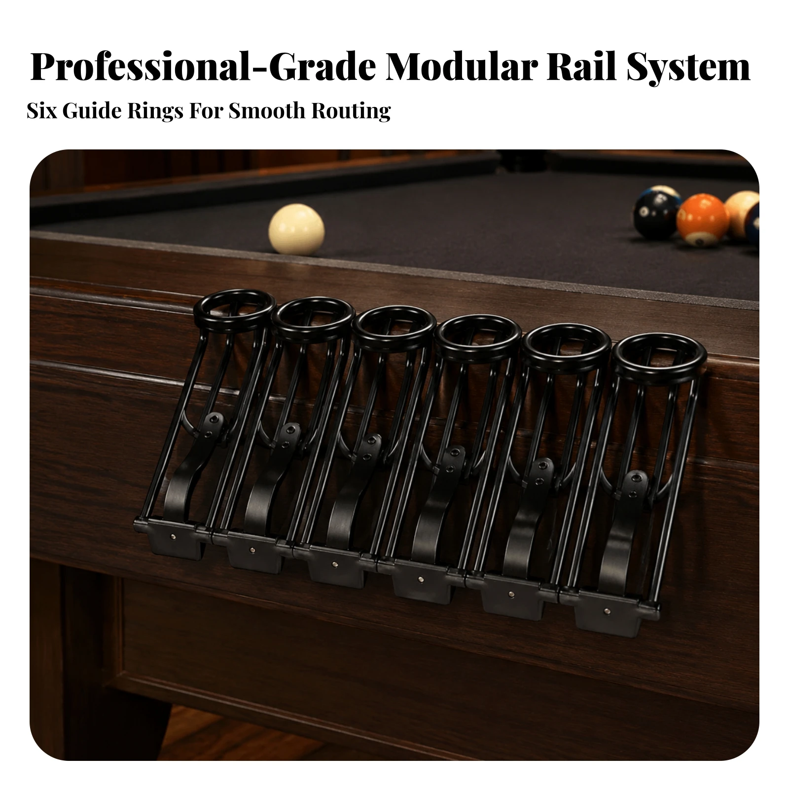 6 Pieces Ball Return Track Quiet Billiard Ball Return Track Professional Tournament Quality for Game Rooms