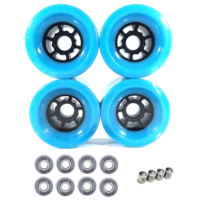 STRIKATE 4Pcs 90Mm X 52Mm Pro 78A Longboard Cruiser Wheels Flywheels Big Soft Longboard Skateboard Wheels