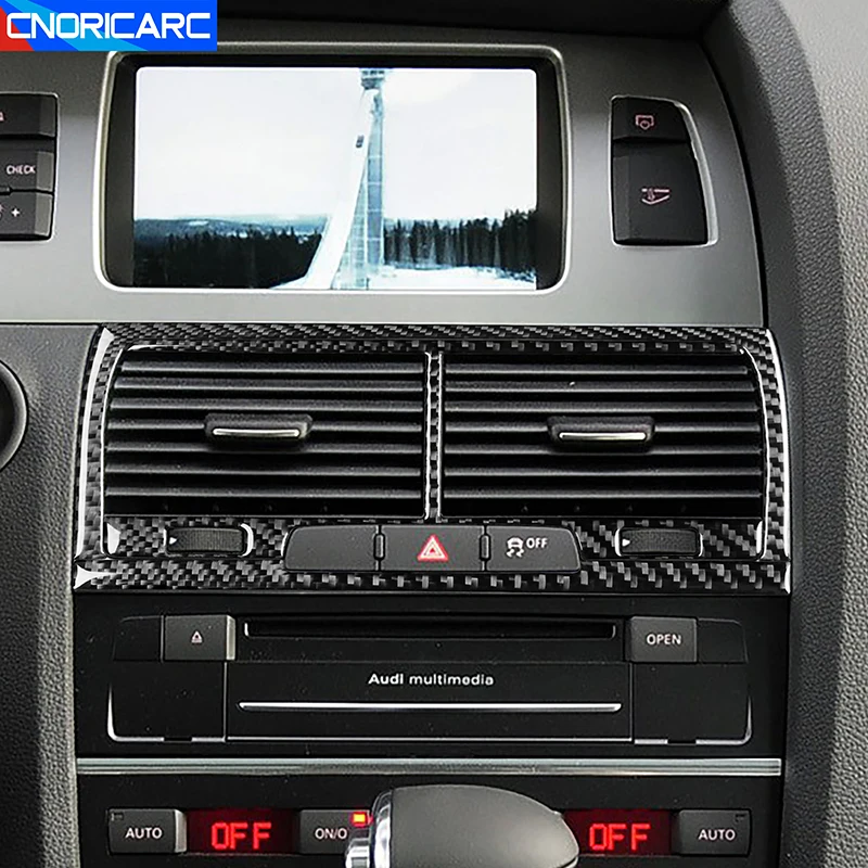 

Car Styling Center Console Air Conditioning Outlet Frame Decoration Cover Trim For Audi Q7 2007-2015 Carbon Fiber Interior