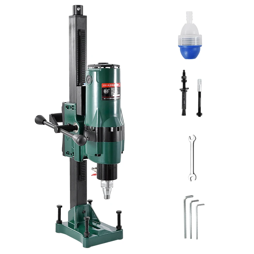 Z1Z-CF-260 Heavy Diamond Core Drill Machine, 3900W 600RPM Max 260MM Wet Water Drilling Rig for Concrete Wall