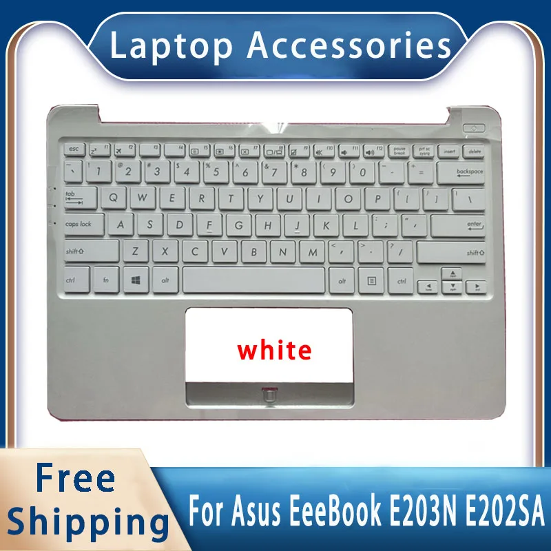 New For Asus EeeBook E203N E202SA;Replacemen Laptop Accessories US Keyboard White