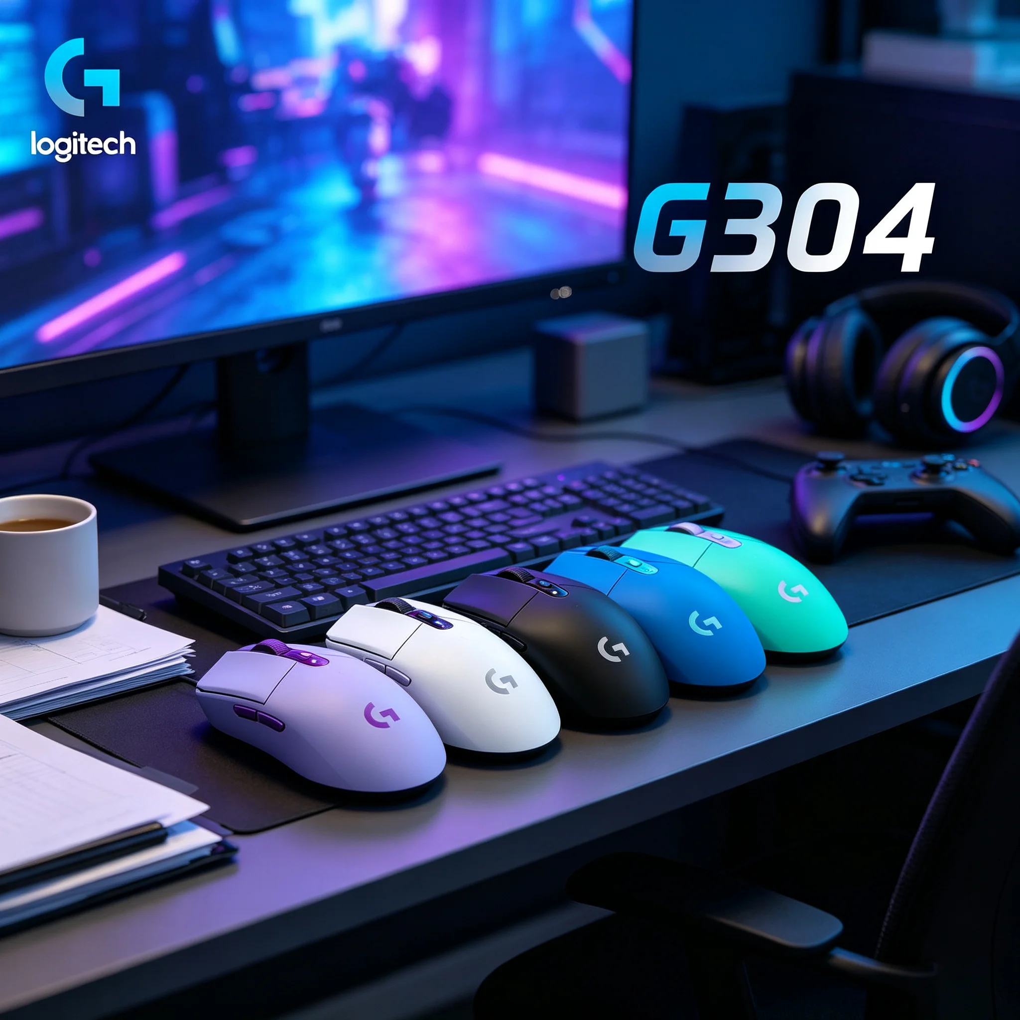Logitech G304 Ergonomic Wireless Game Mouse Fast Response Sensor For Valorant CS2 PUBG Fortnite Desktop Gaming