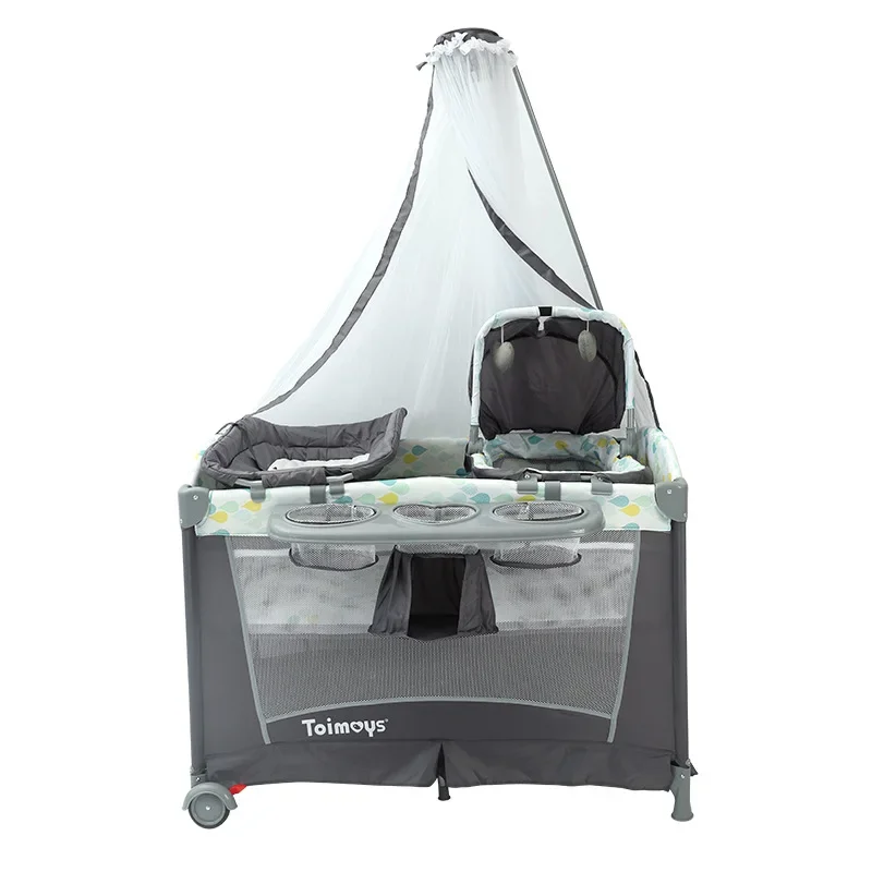 #Foldable Baby Crib, Multifunctional Portable Infant Bassinet, Newborn Play Bed, Easy Move and Assemble, 3 in 1 Design