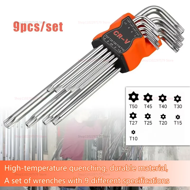

9pcs L-Type Double-End Screwdriver Hex Wrench Set Key Torx Spanner 9 Sizes For Auto Mechanical Repair Hand Tools
