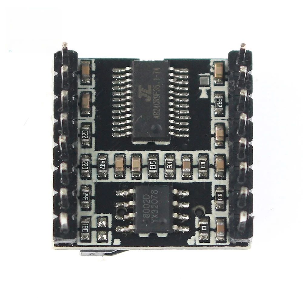 1-5 قطعة DFPlayer وحدة مشغل MP3 صغيرة SD/TF بطاقة دعم UART التحكم IO/المنفذ التسلسلي/AD MP3-TF-16PAudio لوحة وحدة الصوت #5