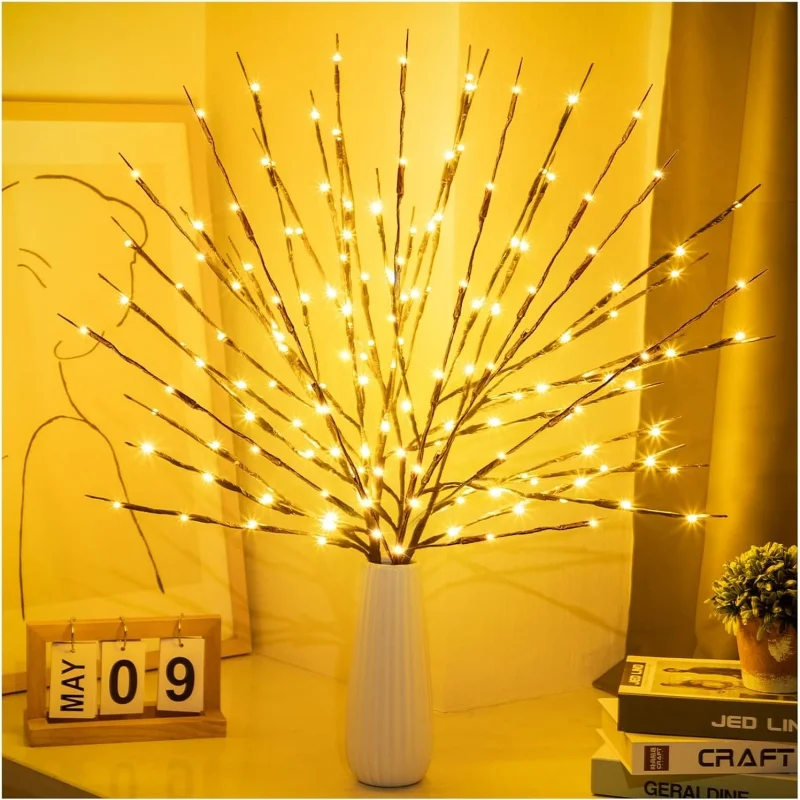 LED Tree Branch Light Battery Power Fairy String Light For Bedroom Birthday Wedding Party Home Romantic Vase Decor Branch Lamp