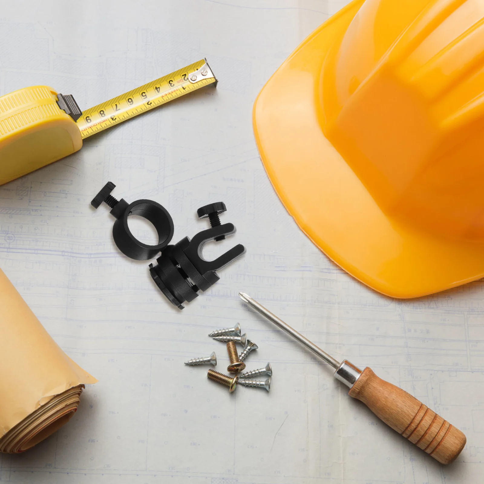 مشبك للمصابيح الأمامية المتينة، حامل إضاءة آمن للقبعات الصلبة، مثالي للعمل الليلي والبناء الخارجي، حامل إضاءة القبعة الصلبة