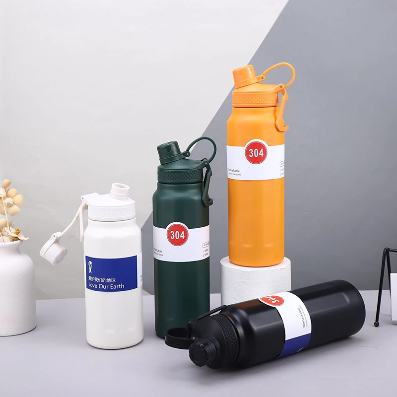 750/950ML Vacuum Flask Stainless Steel Portable Thermos Bottle Outdoor Sports Water Bottle Large Drink Bottle Travel Mug