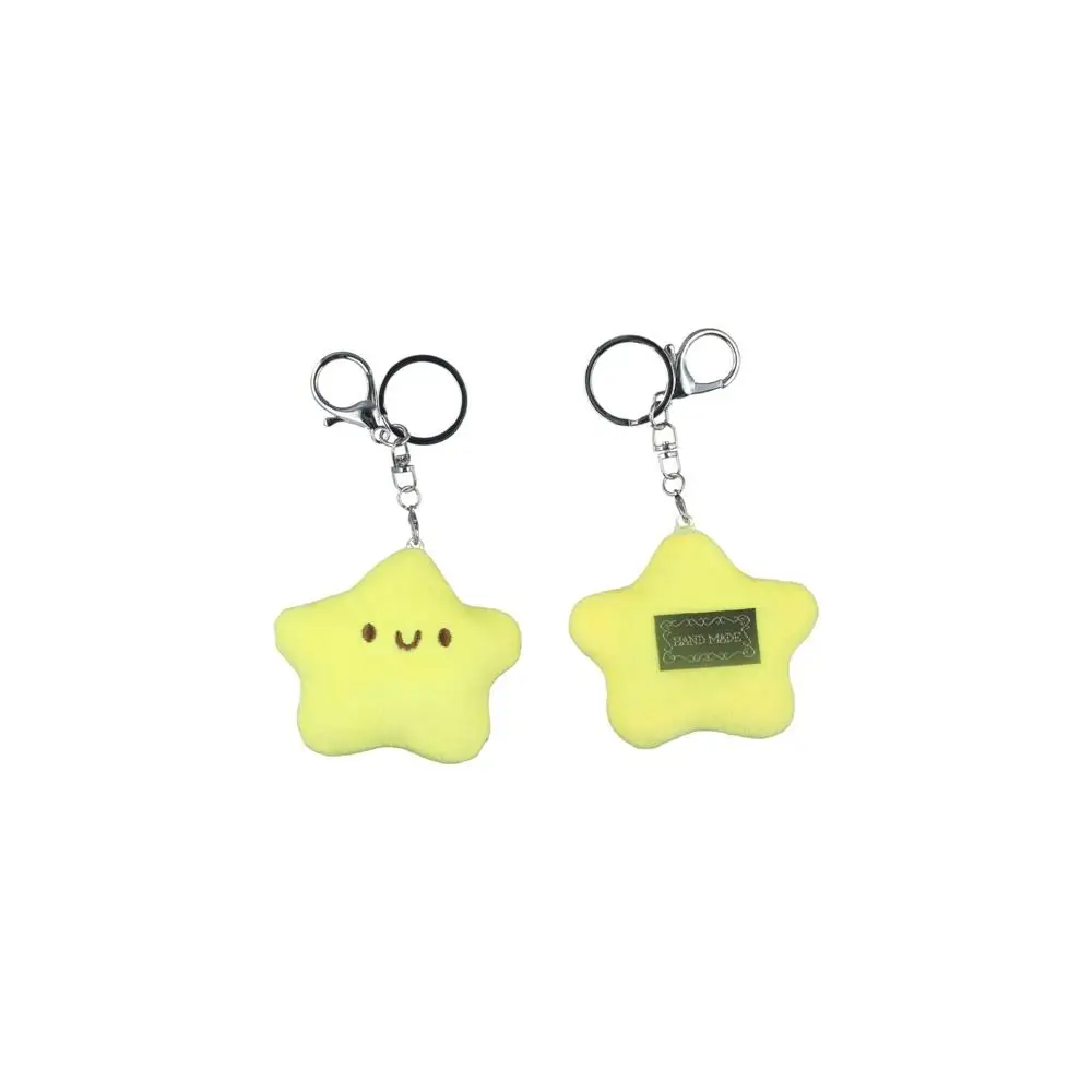 Mobile Phone Keyring Soft Star Keyring Cartoon Handmade Star Pendant Cotton Pentagram Key Chain Backpack Pendant