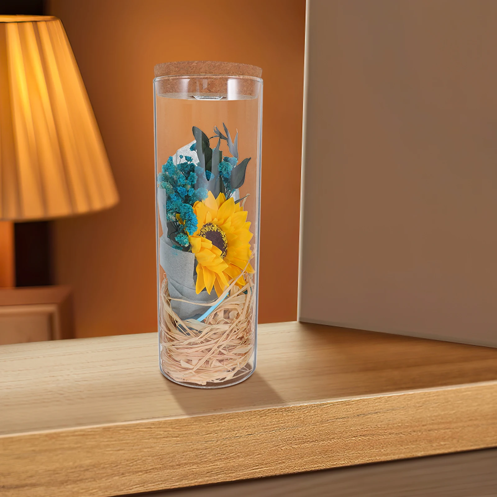 

Vase Wishing Bottle Sunflower Gifts Birthday Girlfriend Eternal Flowers Carnation