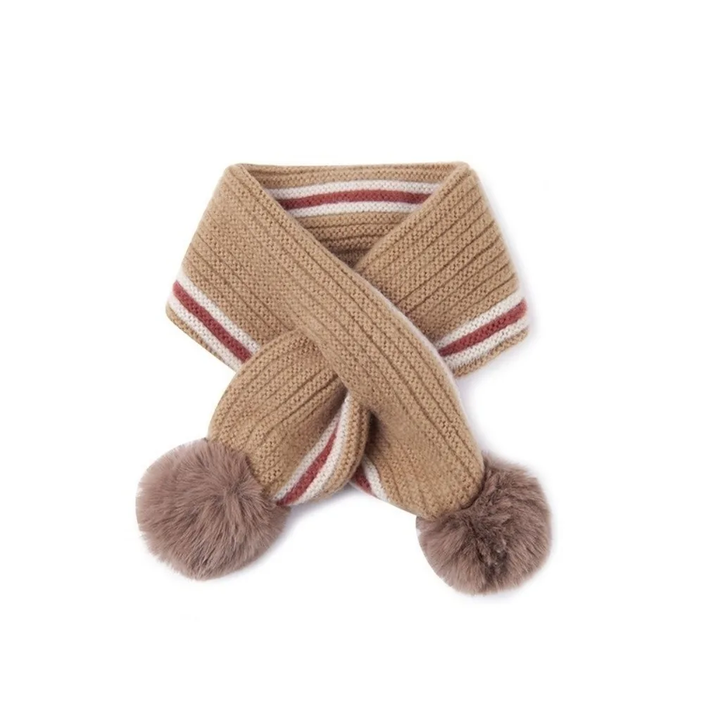 

New Windproof Neck Warmer Warm Knitted Neckerchief Pompom Coldproof Fake Collar Autumn and Winter