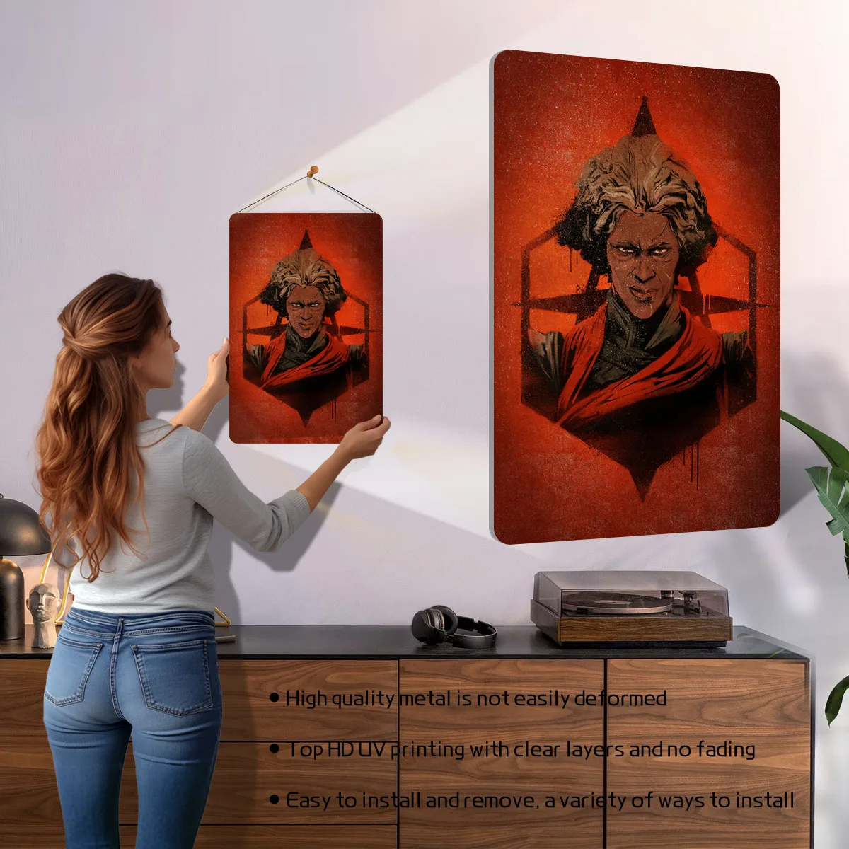 Ambessa Graffiti Poster Arcane Game Metal Sign Coffee Bar Accessories Custom Tin Plaques for Gamer Gaming Room Decoration Retro
