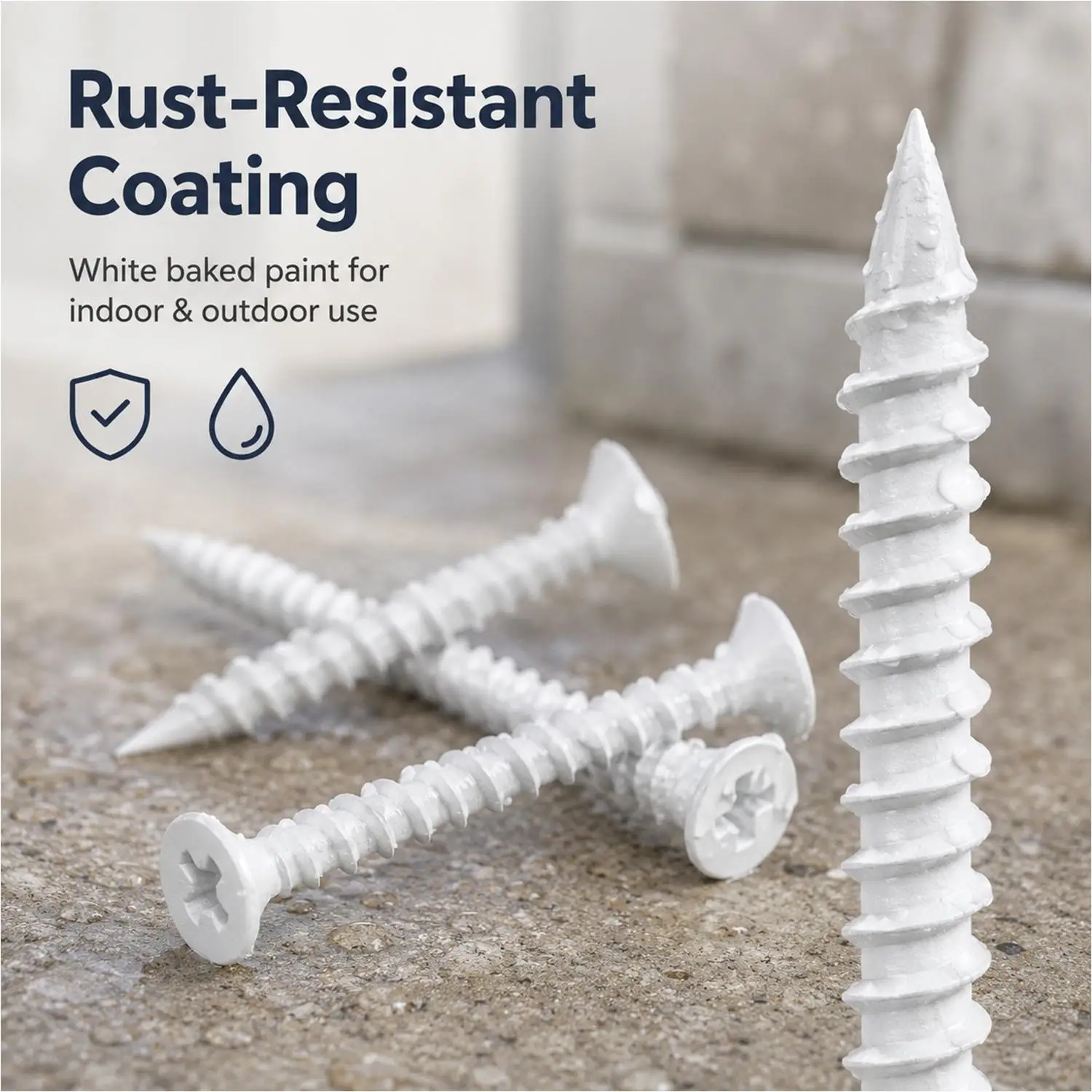 Self-tapping Flat Head Concrete Screw Anchor Phillips Countersunk Screw for Masonry Cement Board Furniture Repair Fixed Fastener