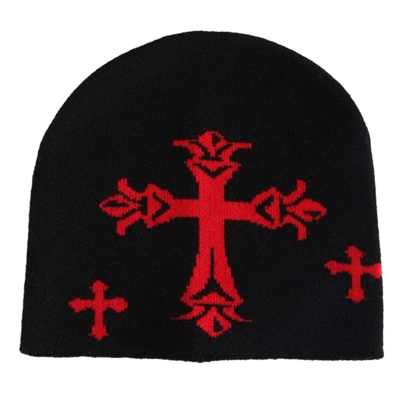 652f Handcrochet Boy Girls Jacquard Hat Women Warm Dark Hats Breatable