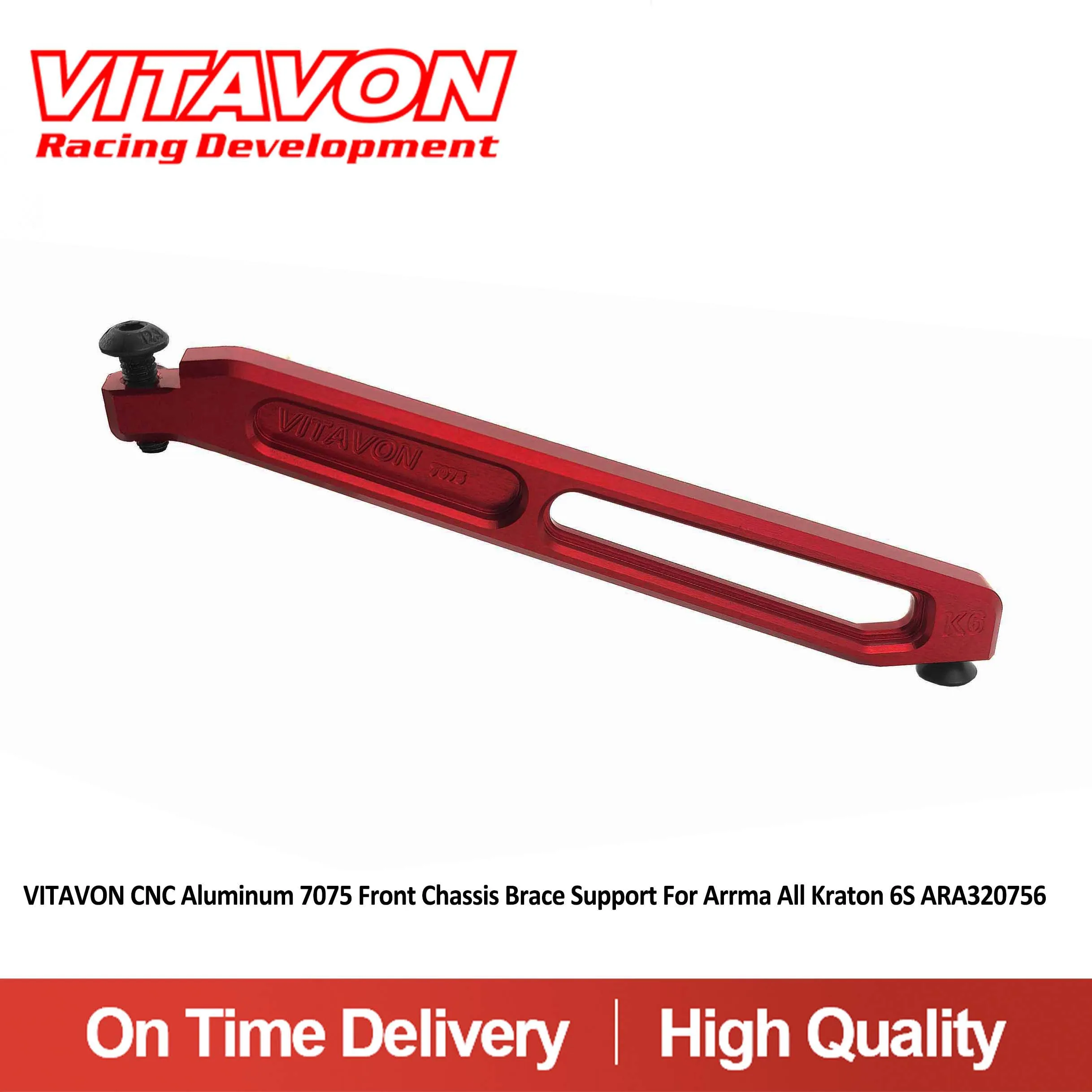 

Алюминиевая передняя скоба шасси VITAVON с ЧПУ 7075, поддержка Arrma All Kraton 6S ARA320756