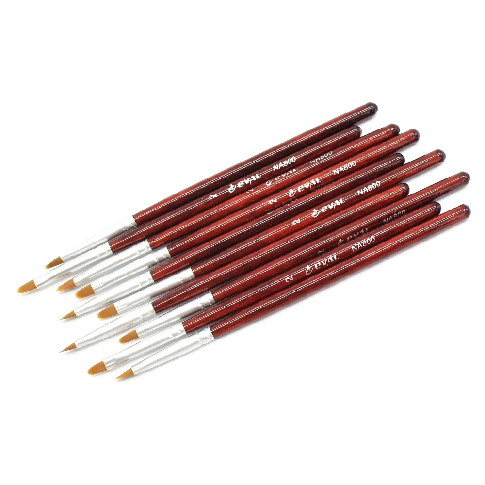 

10 pcs Professional Color Red UV Non-corrosive Gel Drawing Pen Brush For Manicure DIY Nail Art Tool Oval Gradient Paint Brush