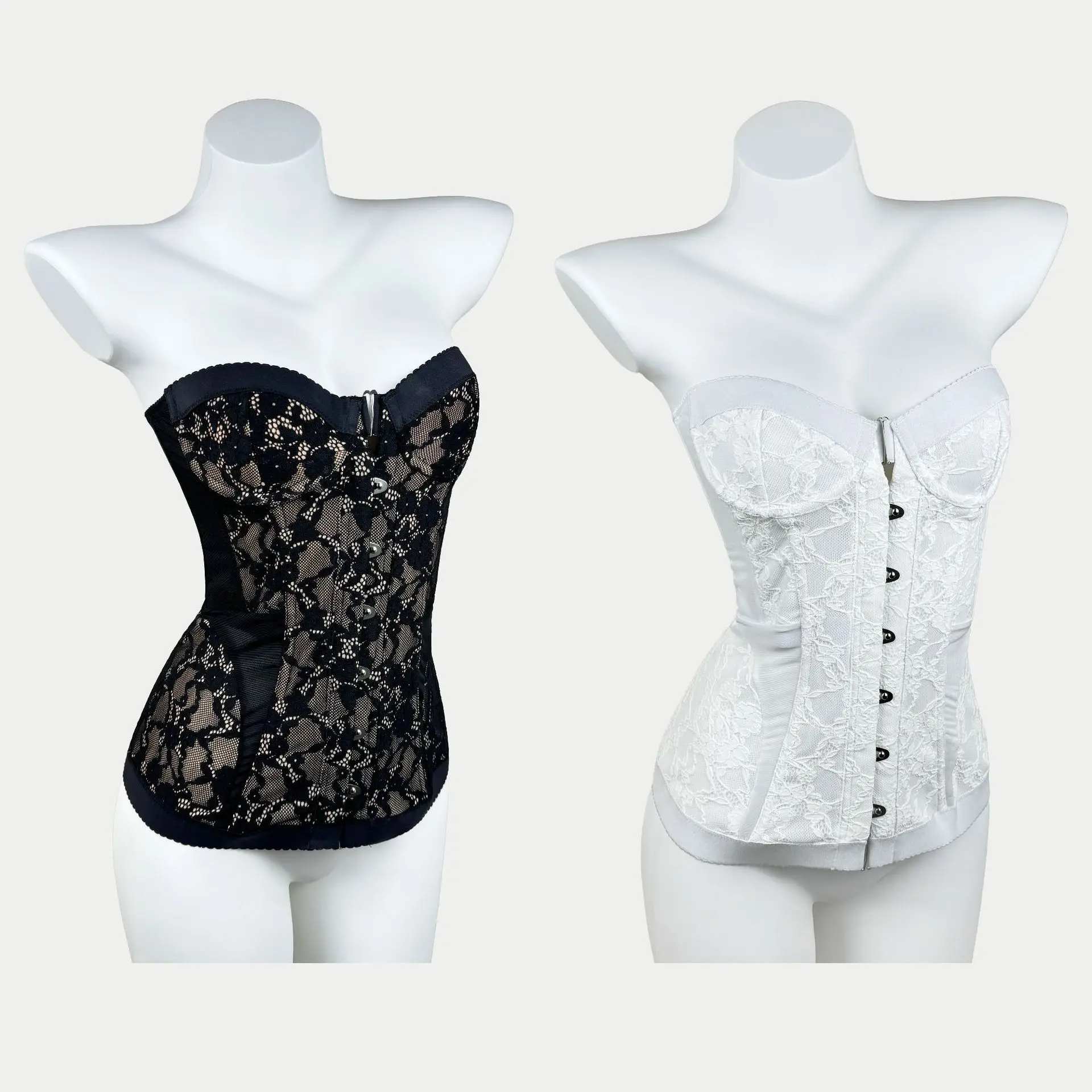 European and American Cross-border Design Celebrity Temperament Lace Slim-fit Shaping Fish Bone Bra Front Buckle Strap Tube Top
