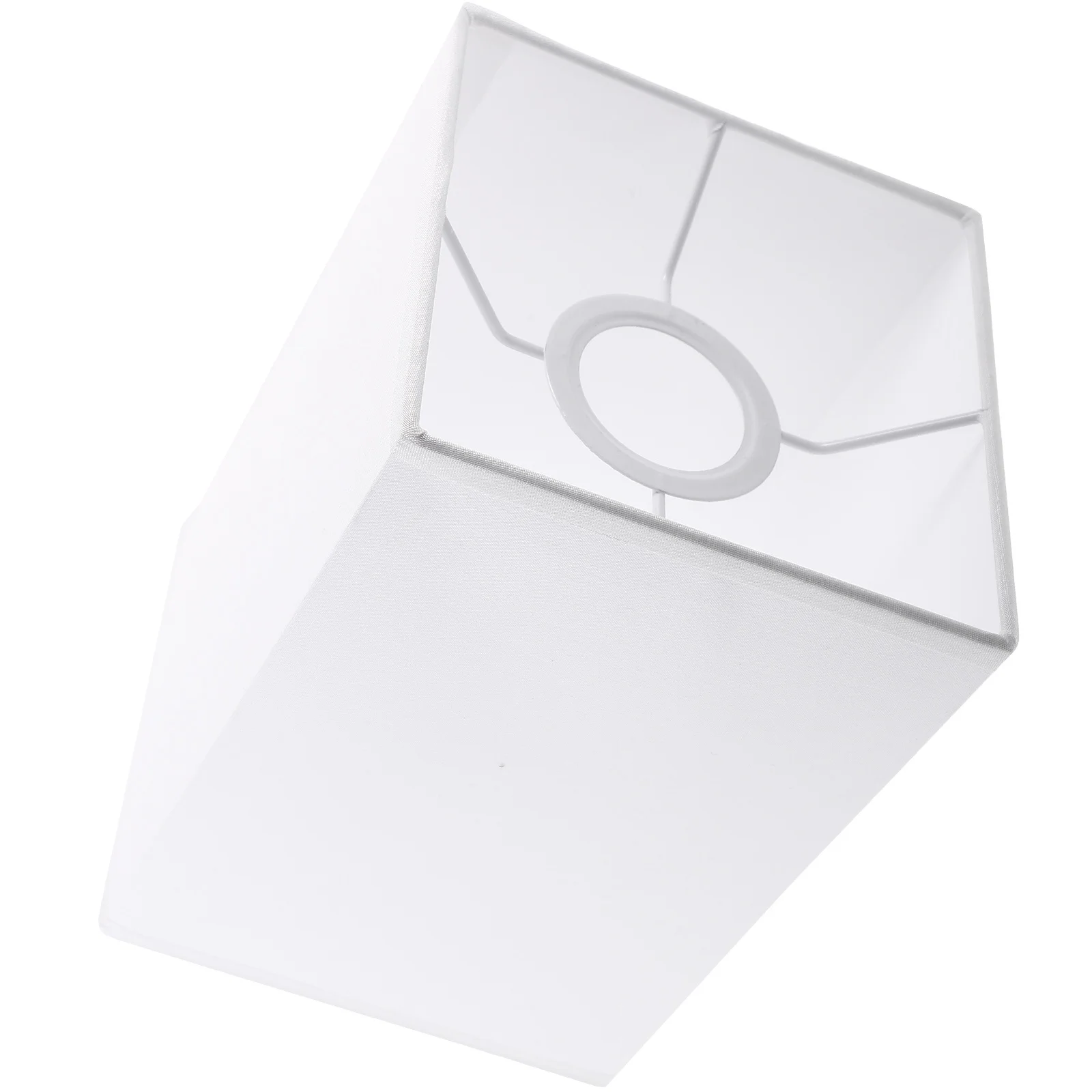 Pantalla de lámpara de mesa cuadrada, marco de hierro de tela Tc, luz suaviza para dormitorio, sala de estar, Hotel, pantalla de repuesto pequeña y moderna