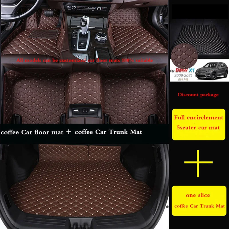 YUCKJU  Custom Leather Car Mat Trunk Pad for Renault All Models captur logan kadjar trafic scenic armrest megane Car-Accessories