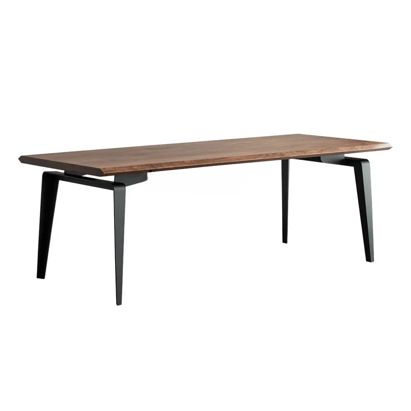 Nordic Light Luxury Household Solid Wood Dining Table Ash Italian Designer Large Board Table Simple Workbench