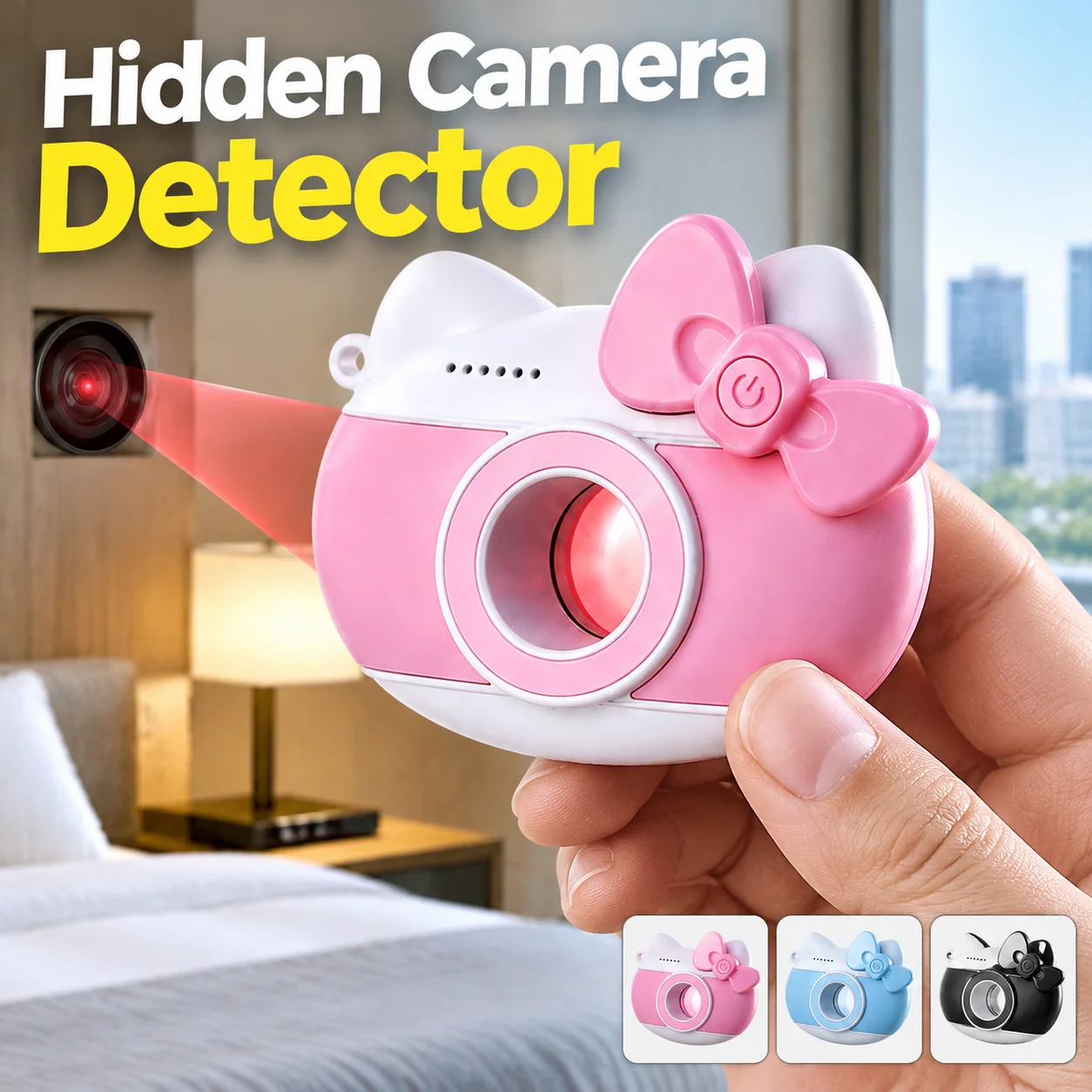 TCY02 Hidden Camera Detector Infrared Anti Spy Camera Finder Bug Detector Anti Surveillance Device for Hotel Travel Home Office