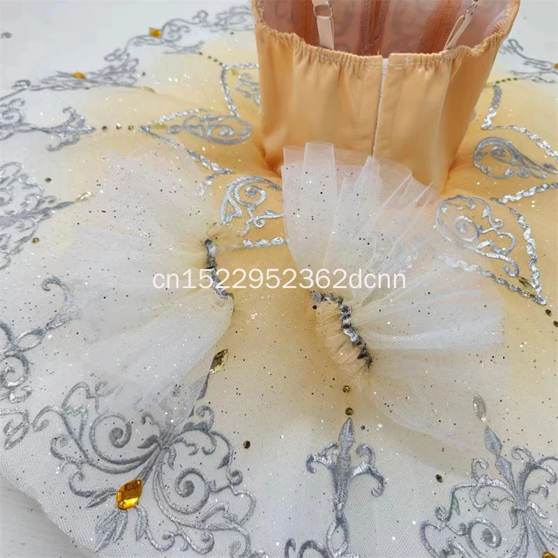 High Quality Fashion Beautiful Unique Design Kids Girls Children Women Adult Performance Wear Yellow Ballet Tutu Costumes