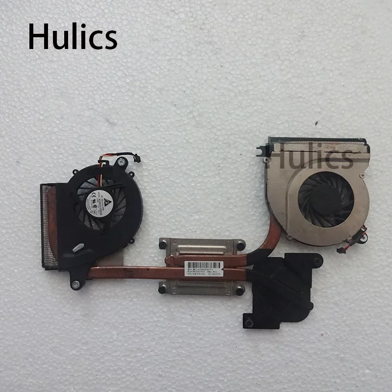 Hulics Used Laptop Heatsink CPU Cooling Fan For HP Envy 14 14T 14-1000 14T-1200   With  608378-001