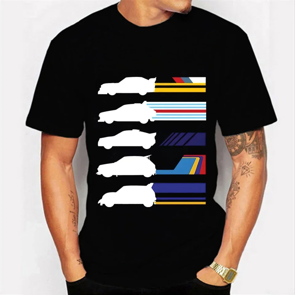 Harajuku  Rally Cars T-shirts Group B Rally Class of 1986 T-shirts Mens Tee Shirts Male Hip Hop Tshirts O-neck Short Sleeve