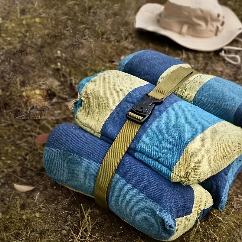 2/5PCSOutdoor Luggage Binding Strap，Adjustable Drawstring，Buckle-style Travel Suitcase Packing Safety Strap Cargo Binding