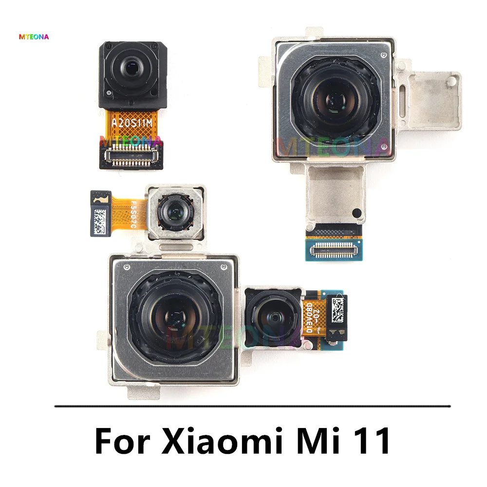 Front Rear Back Camera For Xiaomi Mi 11 Camera Module Backside View Replacement Spare Parts M2011K2C, M2011K2G