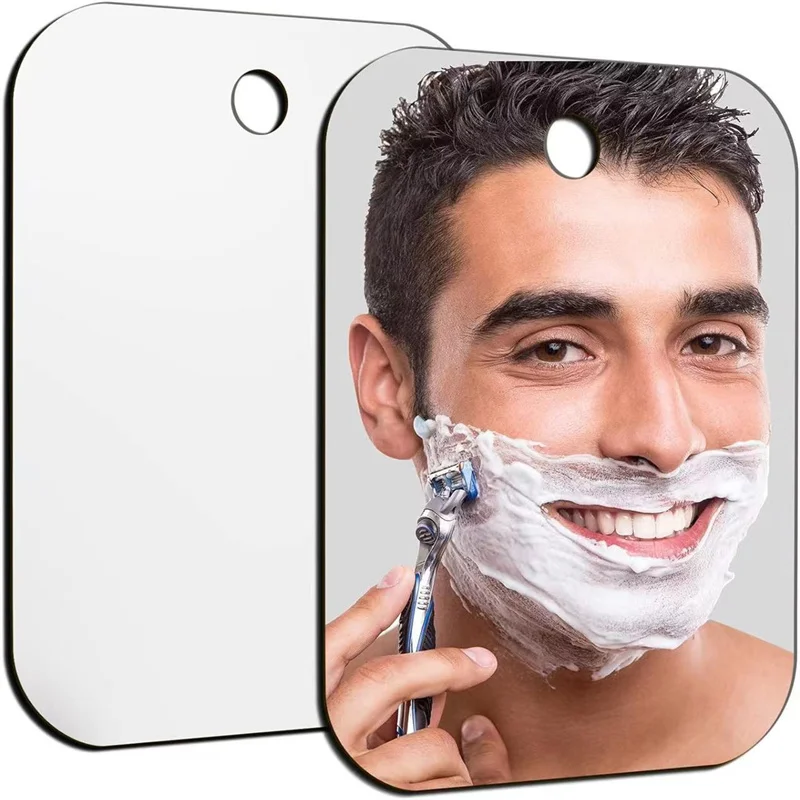1pc Thickened shower shaving mirror, acrylic perforated wall-mounted mirror, unbreakable mirror, bath mirror, makeup mirror