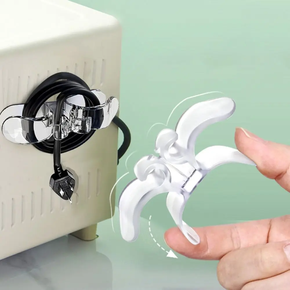 Upgraded Appliances Cord Organizer Wire Fixer Self-Adhesive Kitchen Winder Punch-free Multifunction USB Charging Cable Organizer