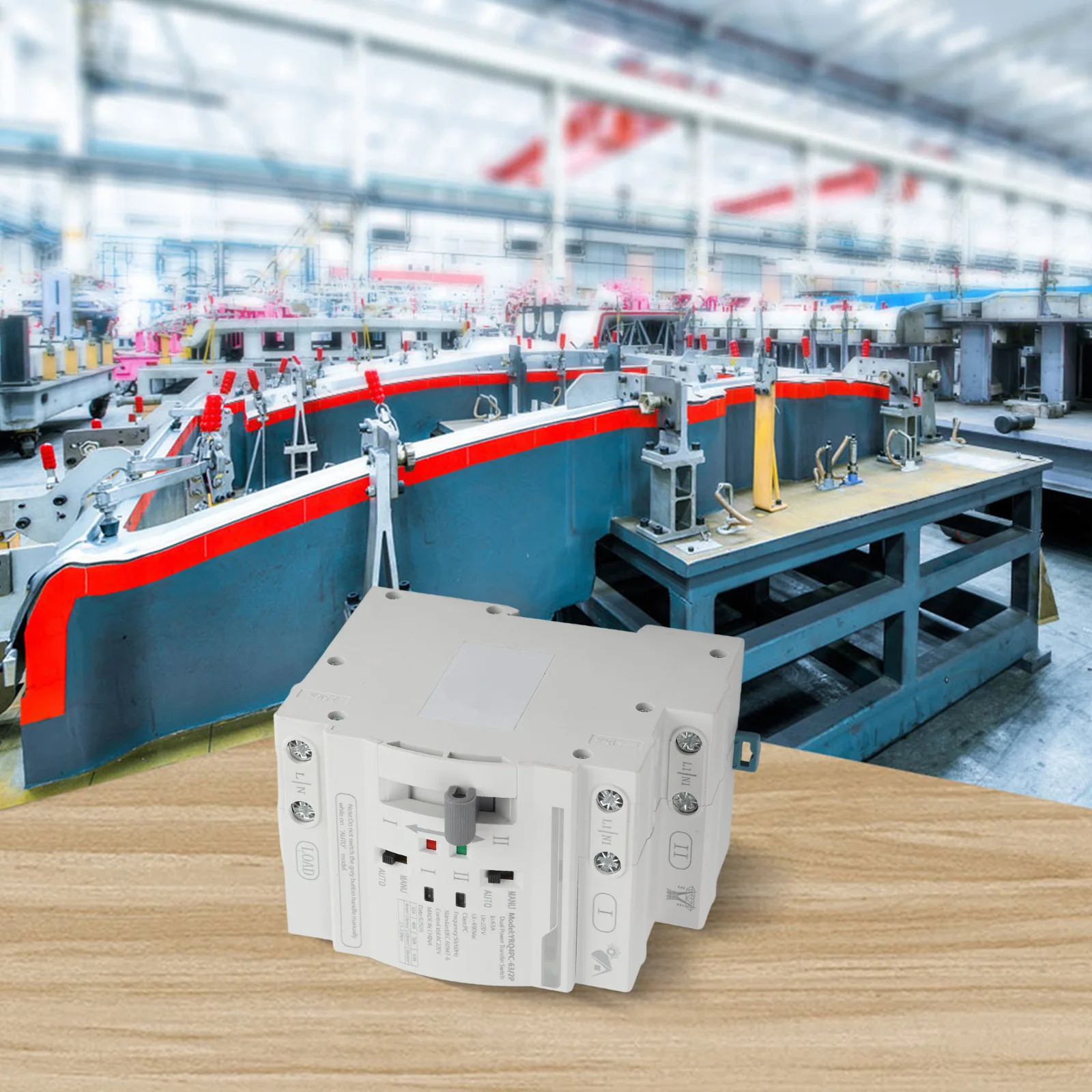 Seamless Power Transition Dual Power Switch Photovoltaic Transfer Switch Dual Power Switch 63A 220V 50Hz Long Lifespan