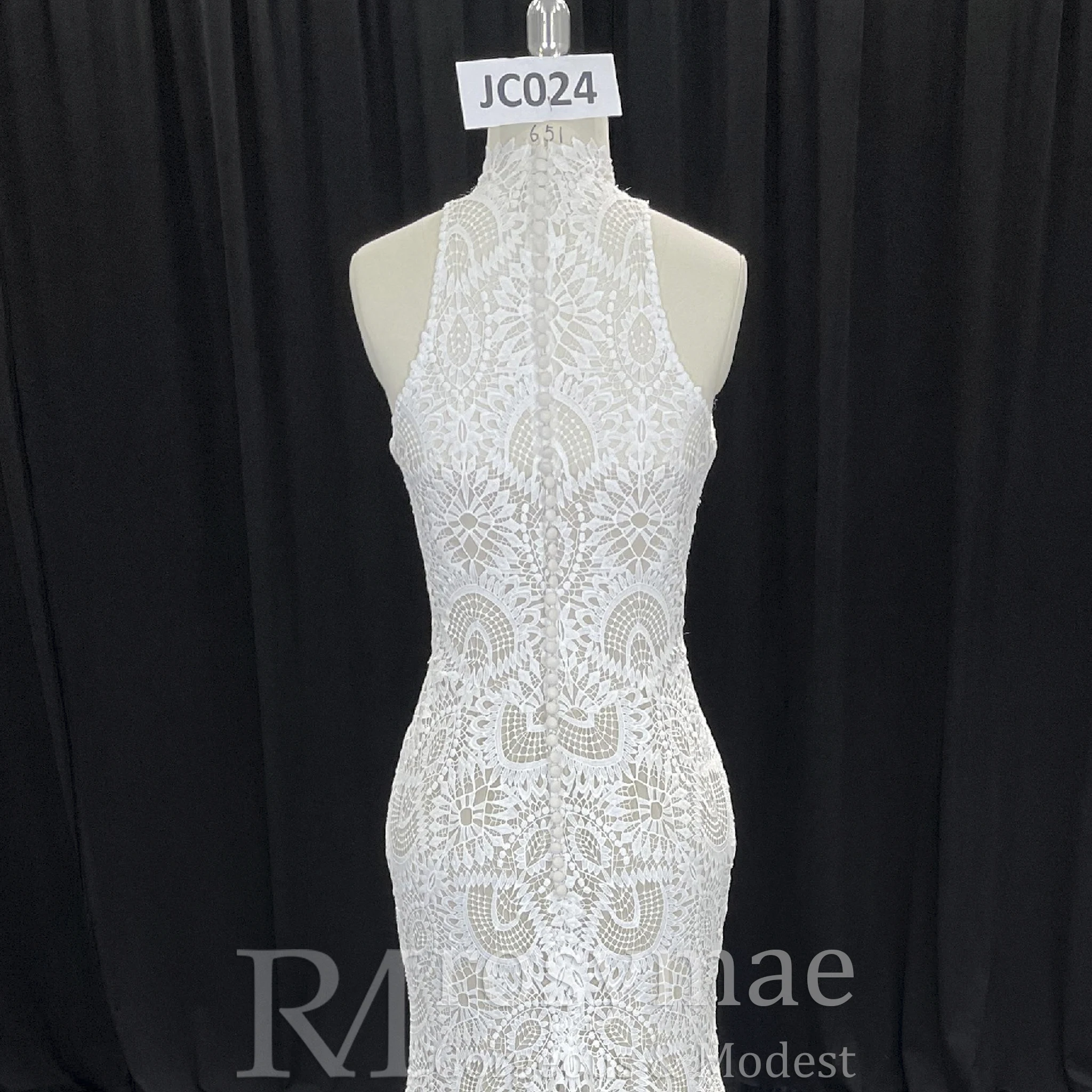 Rosymae Elegant High-Neck Lace Mermaid Wedding Dress Bridal Gown for Brides Свадебные платья