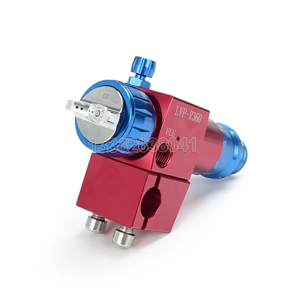 1PC LVP‑R360 Low Pressure Pneumatic Spray Gun, Adjustable Air Atomizing Spraying Tool for Industrial Surface Coating Treatment