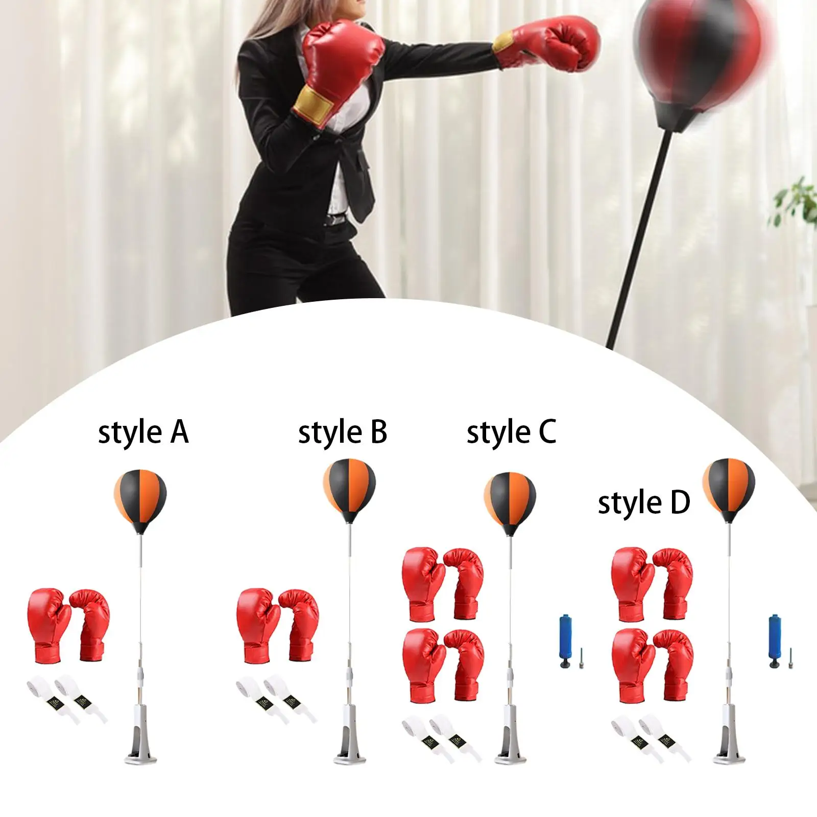 

Boxing Speed Ball Boxing Punching Bag Improve Reaction Speed Adjustable Height Home Train Target for Exercise Workout Fitness