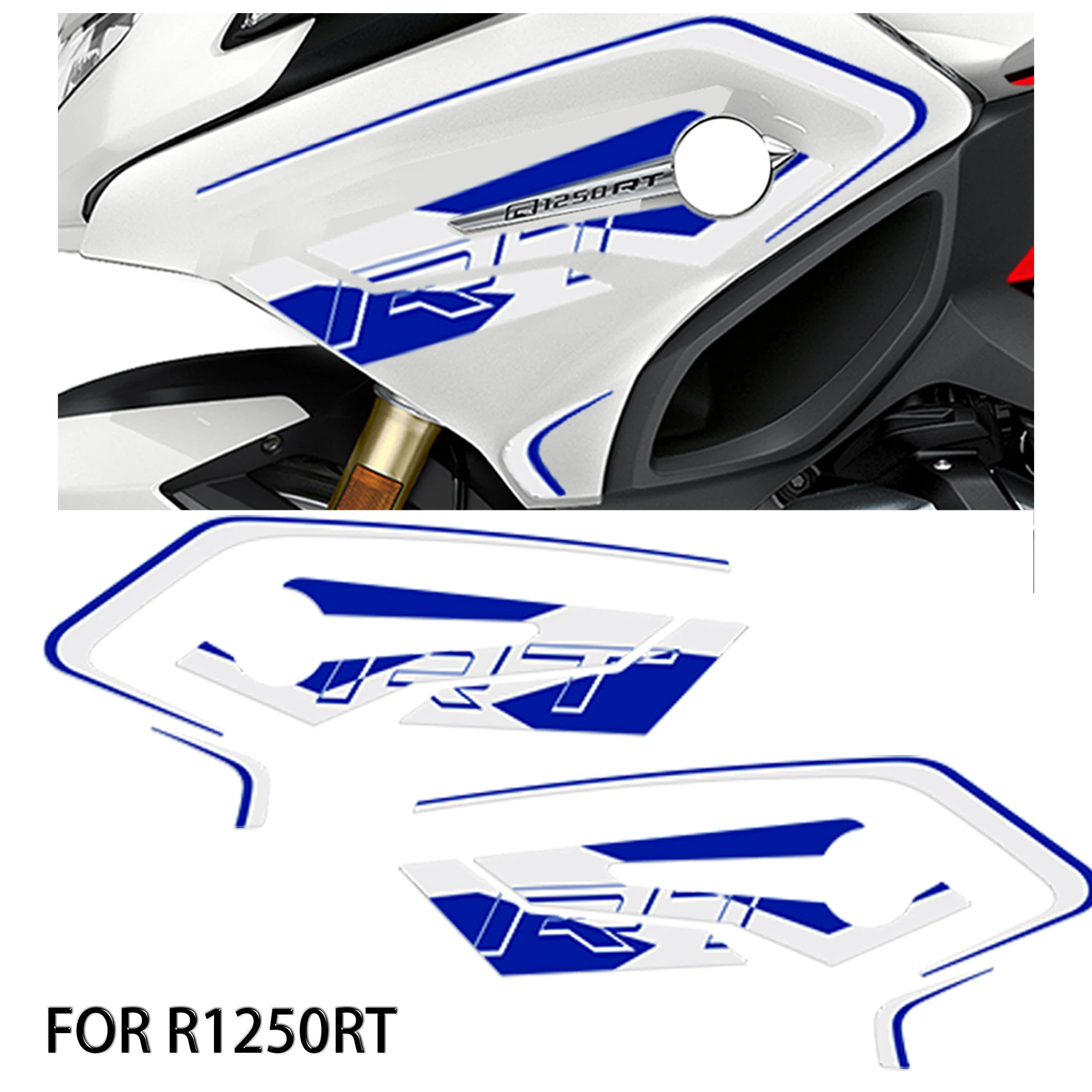 R1250RT For BMW Trunk Luggage Cases Protector Tank Pad Grips Kit Knee Wheels 3D Stickers Decals Adhesive Fairing Fender