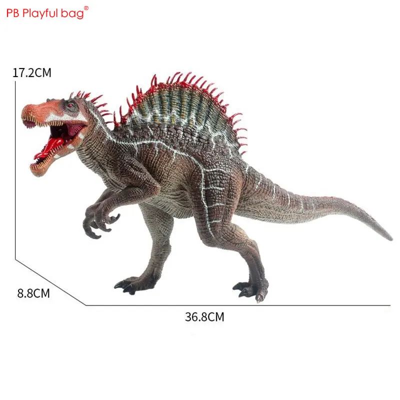 子供のためのジュラ紀恐竜モデル、大きな固体シミュレーションおもちゃ、回転スピノサウルス装飾品、hg184