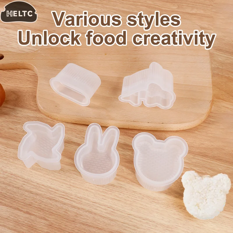 Cartoon Shape Rice Ball Set Sushi Roll Sushi Mold Rice Ball Rice Ball Bento Press Mold Japanese DIY Tools Kitchen Accessories