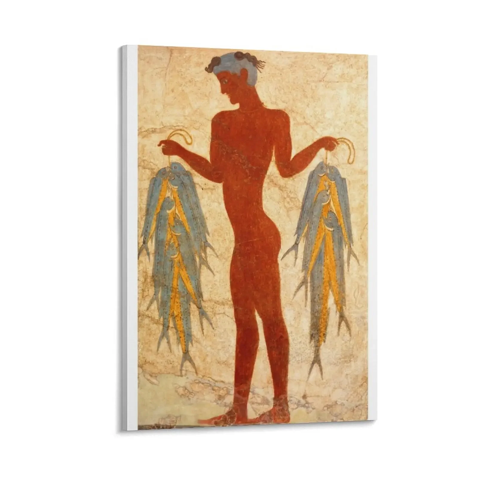 

Fresco of the Fisherman from Akrotiri Canvas Painting art mural paintings wall decor decoration for the room