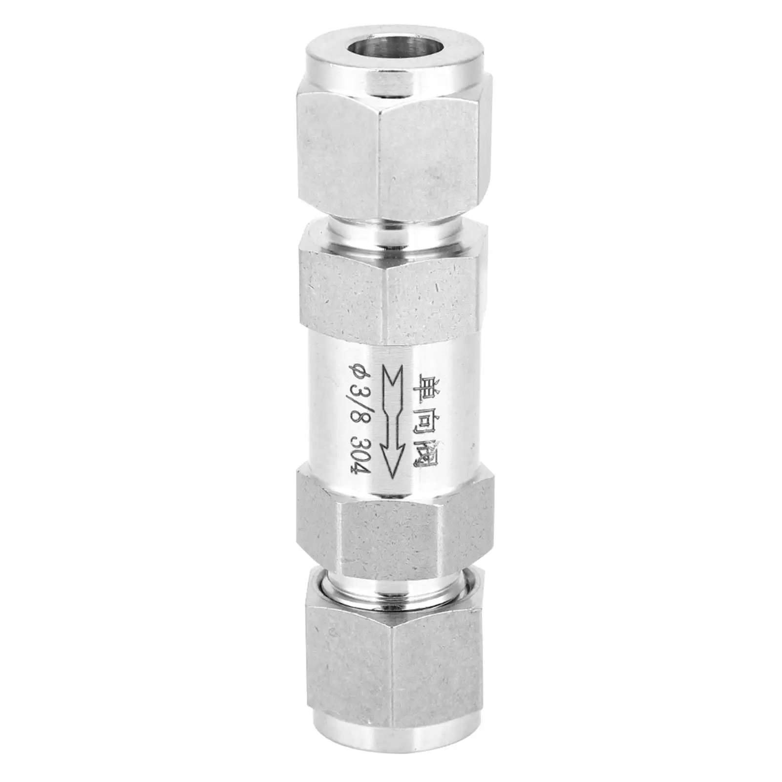 

304 Stainless BSPP Female Check 3/8 Inch One Way for water , Oil & Gas Connection