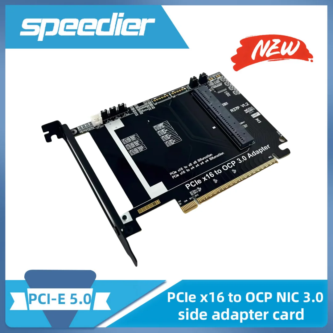 2026 NEW ADT Riser PCIe 5.0 X16 To Gen-Z 4C +/SFF-TA-1002 Adapter Card, Supports OCP NIC 3.0