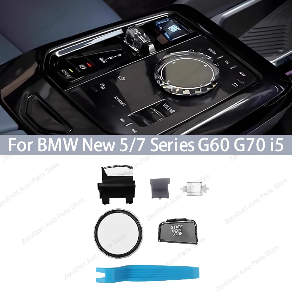 

Для BMW G60 G61 G70 Новая серия 5/7 M5 G90 iX i20 Кристаллическая ручка переключения передач Комплект рычага коробки передач Ручка украшения автомобиля Аксессуары 2024+