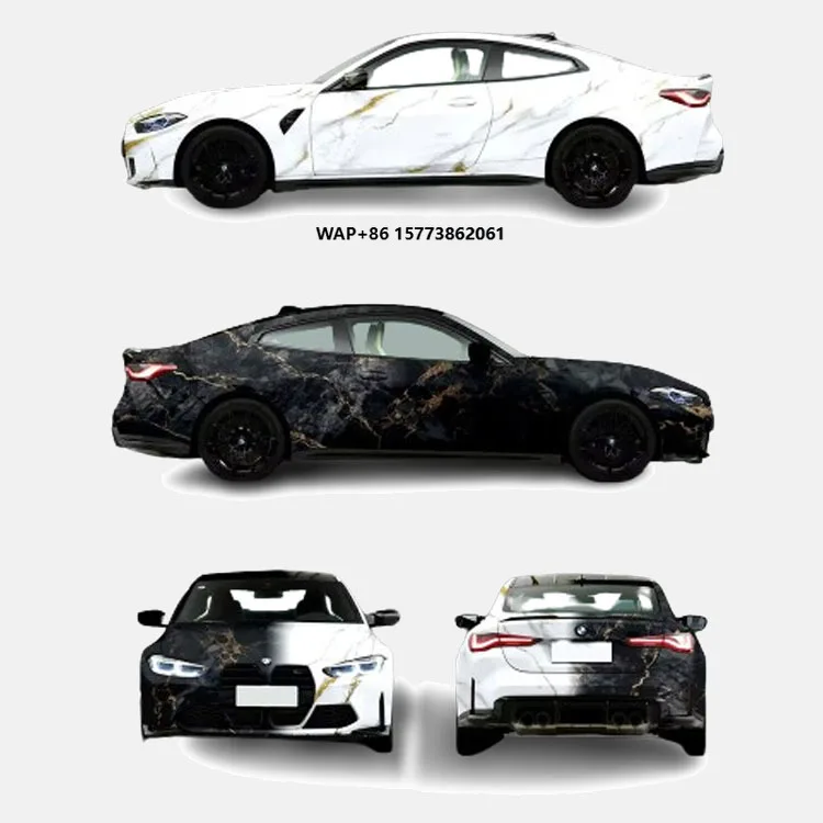 

Self Adhesive Auto Vinyl Wrap Personalized Customized Marble Grain Design Sticker Car Stickers